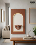 Dekor Fark 50x90 cm Oval LED'li Dekoratif Duvar Paneli - Gizli Aydınlatmalı - Model D041