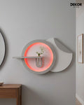 Dekor Fark 50x85 cm Oval LED'li Dekoratif Duvar Paneli - Gizli Aydınlatmalı - Model D032