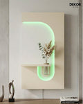 Dekor Fark 50x90 cm Oval LED'li Dekoratif Duvar Paneli - Gizli Aydınlatmalı - Model D055