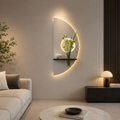 Dekor Fark 40x70 cm Pilli LED'li İskandinav Duvar Tablosu - Pütürlü Doku - Model D107