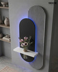 Dekor Fark 40x90 cm Oval LED'li Dekoratif Duvar Paneli - Gizli Aydınlatmalı - Model D018