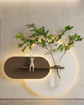 Dekor Fark 50x50 cm Oval LED'li Dekoratif Duvar Paneli - Gizli Aydınlatmalı - Model D028