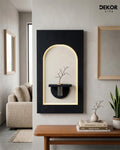 Dekor Fark 50x90 cm Oval LED'li Dekoratif Duvar Paneli - Gizli Aydınlatmalı - Model D046