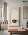 Dekor Fark 50x90 cm Oval LED'li Dekoratif Duvar Paneli - Gizli Aydınlatmalı - Model D048