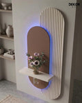 Dekor Fark 40x90 cm Oval LED'li Dekoratif Duvar Paneli - Gizli Aydınlatmalı - Model D015