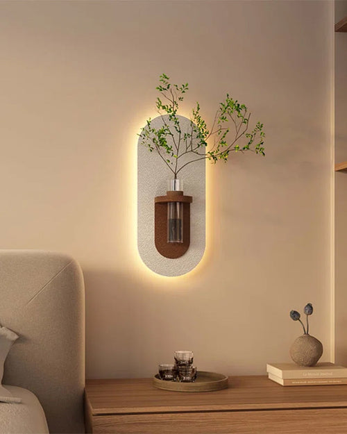 Dekor Fark 40x70 cm Pilli LED'li İskandinav Duvar Tablosu - Pütürlü Doku - Model D077
