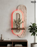 Dekor Fark 50x90 cm Oval LED'li Dekoratif Duvar Paneli - Gizli Aydınlatmalı - Model D052