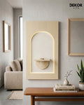 Dekor Fark 50x90 cm Oval LED'li Dekoratif Duvar Paneli - Gizli Aydınlatmalı - Model D045
