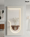 Dekor Fark 50x90 cm Oval LED'li Dekoratif Duvar Paneli - Gizli Aydınlatmalı - Model D042