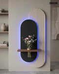 Dekor Fark 40x90 cm Oval LED'li Dekoratif Duvar Paneli - Gizli Aydınlatmalı - Model D011