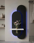 Dekor Fark 40x90 cm Oval LED'li Dekoratif Duvar Paneli - Gizli Aydınlatmalı - Model D012