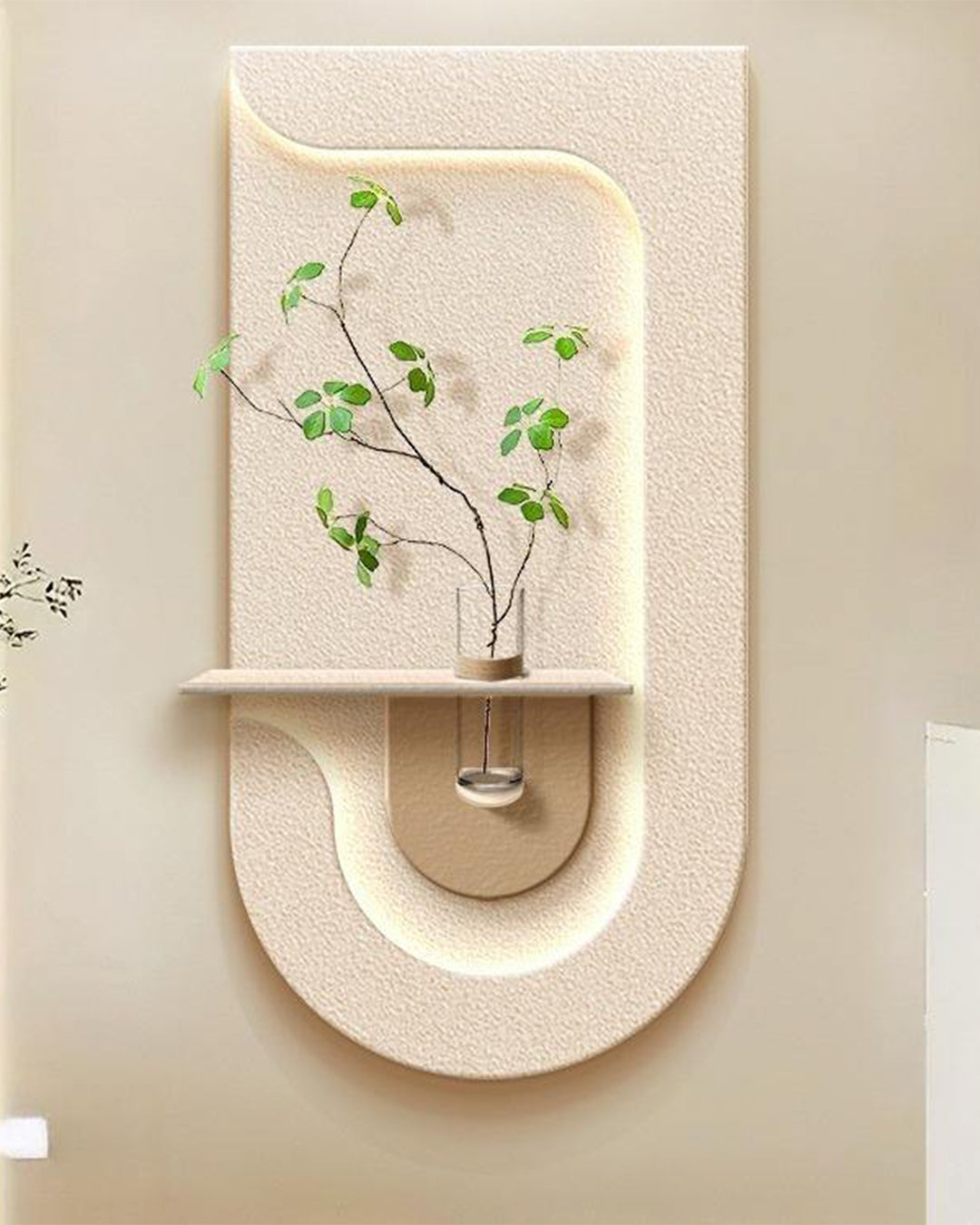 Dekor Fark 40x70 cm Pilli LED'li İskandinav Duvar Tablosu - Pütürlü Doku - Model D099