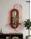 Dekor Fark 40x90 cm Oval LED'li Dekoratif Duvar Paneli - Gizli Aydınlatmalı - Model D008