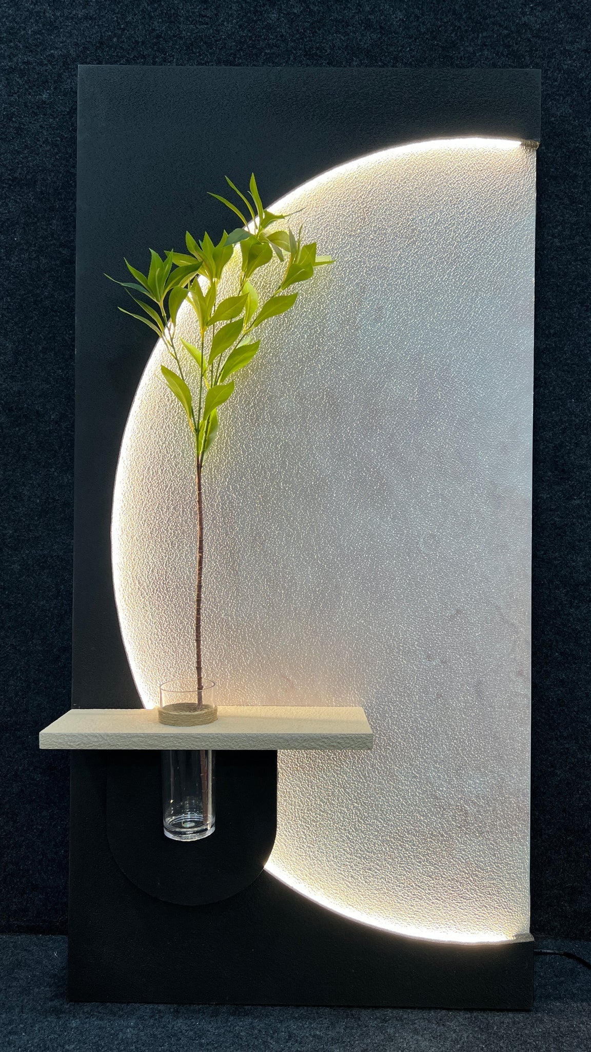 Dekor Fark 40x70 cm Pilli LED'li İskandinav Duvar Tablosu - Pütürlü Doku - Model D082