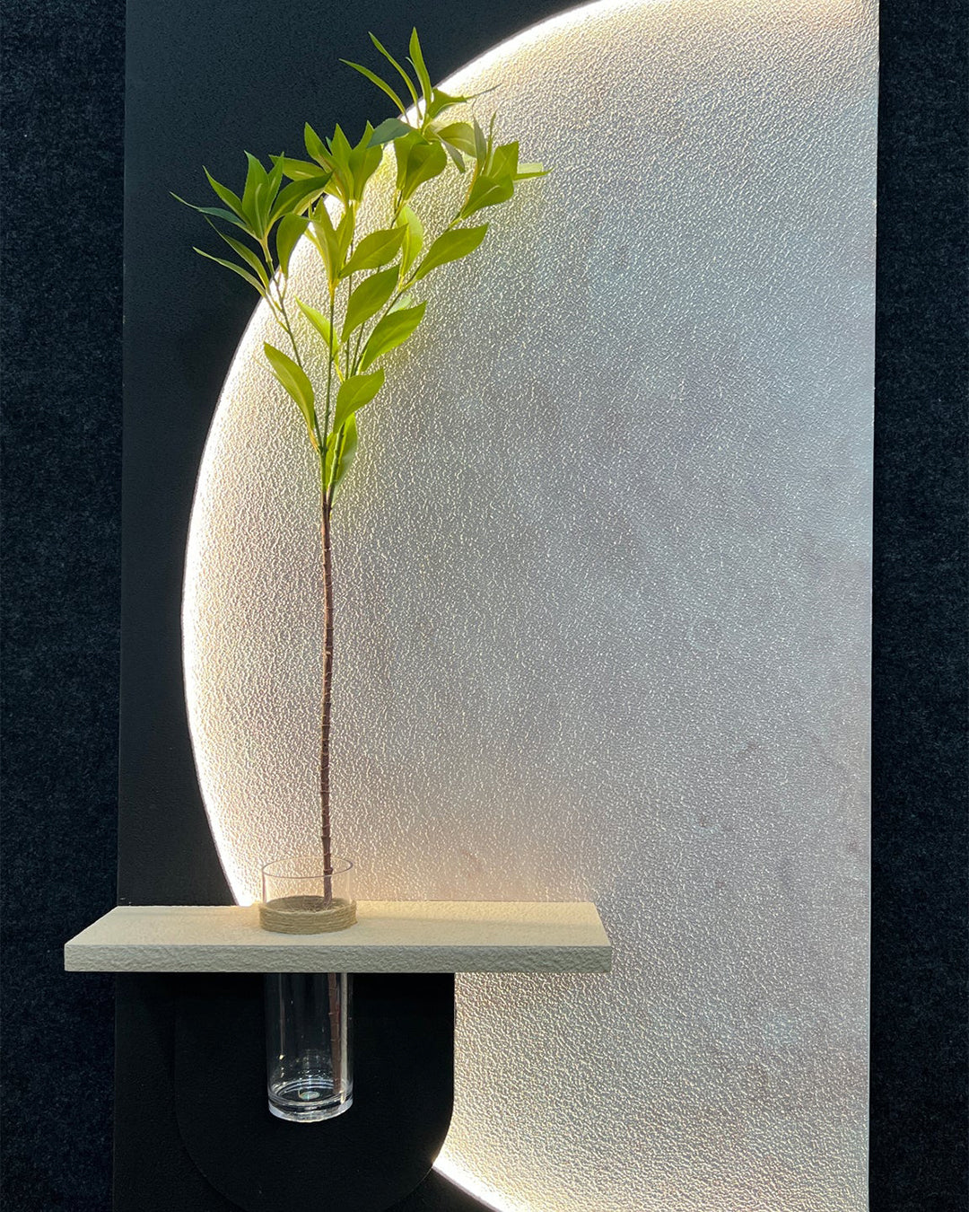 Dekor Fark 40x70 cm Pilli LED'li İskandinav Duvar Tablosu - Pütürlü Doku - Model D083