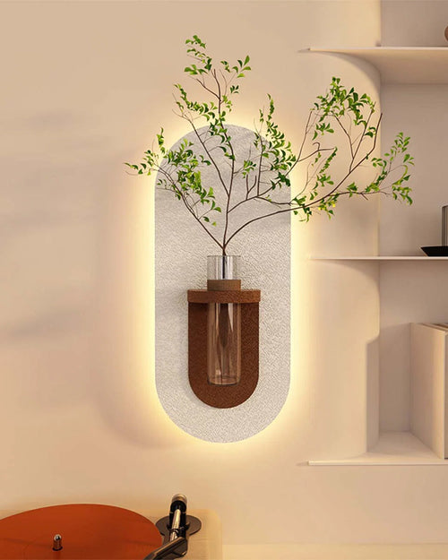 Dekor Fark 40x70 cm Pilli LED'li İskandinav Duvar Tablosu - Pütürlü Doku - Model D077