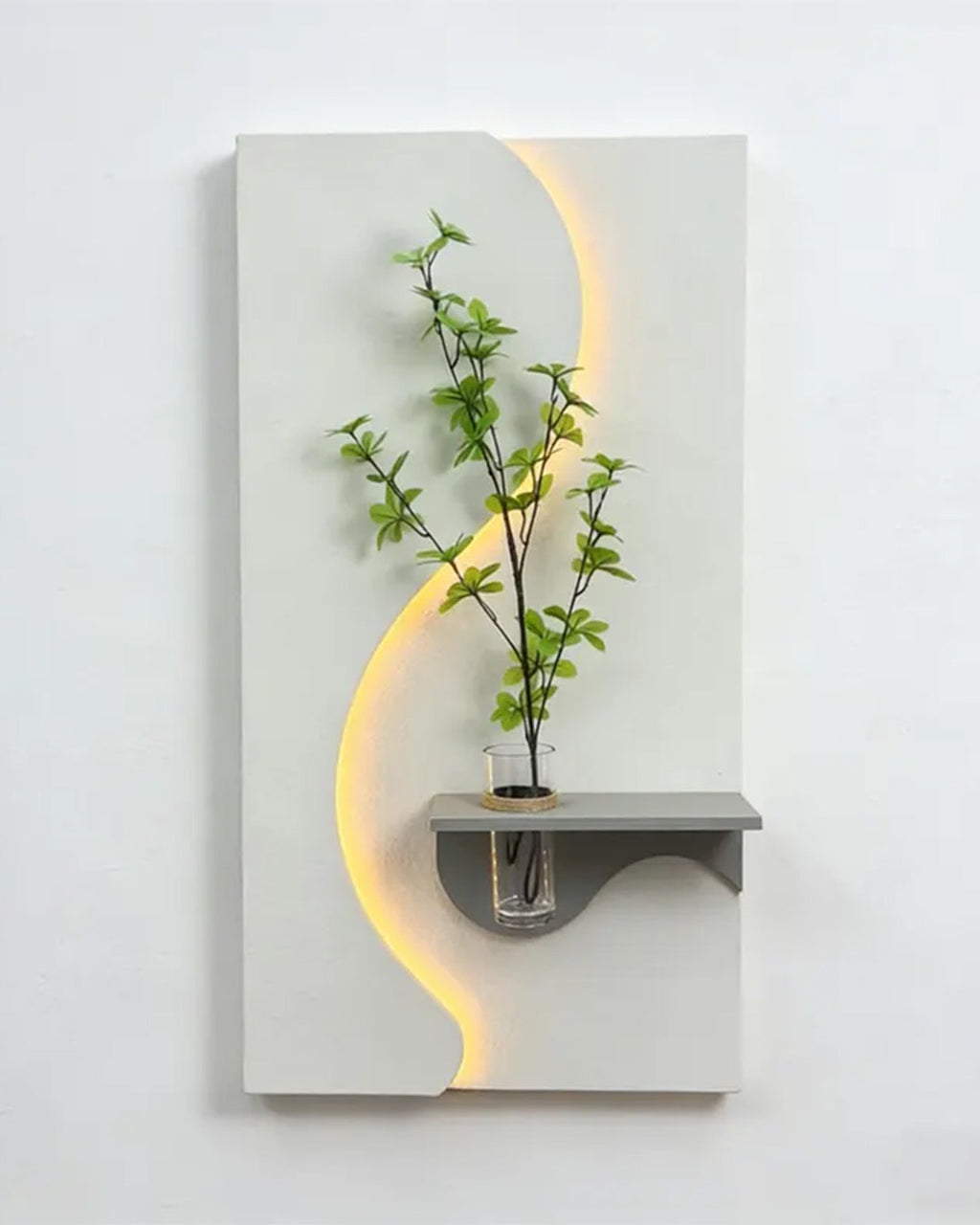 Dekor Fark 40x70 cm Pilli LED'li İskandinav Duvar Tablosu - Pütürlü Doku - Model D086