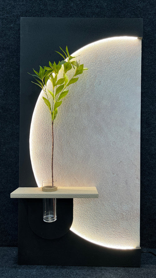 Dekor Fark 40x70 cm Pilli LED'li İskandinav Duvar Tablosu - Pütürlü Doku - Model D089