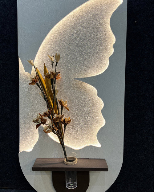 Dekor Fark 40x70 cm Pilli LED'li İskandinav Duvar Tablosu - Pütürlü Doku - Model D088