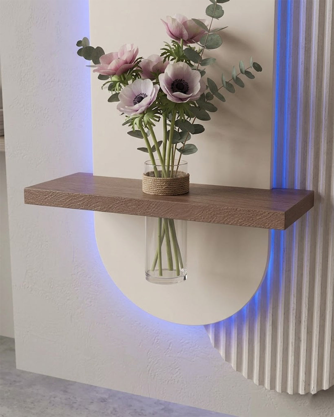 Dekor Fark 40x90 cm Oval LED'li Dekoratif Duvar Paneli - Gizli Aydınlatmalı - Model D016