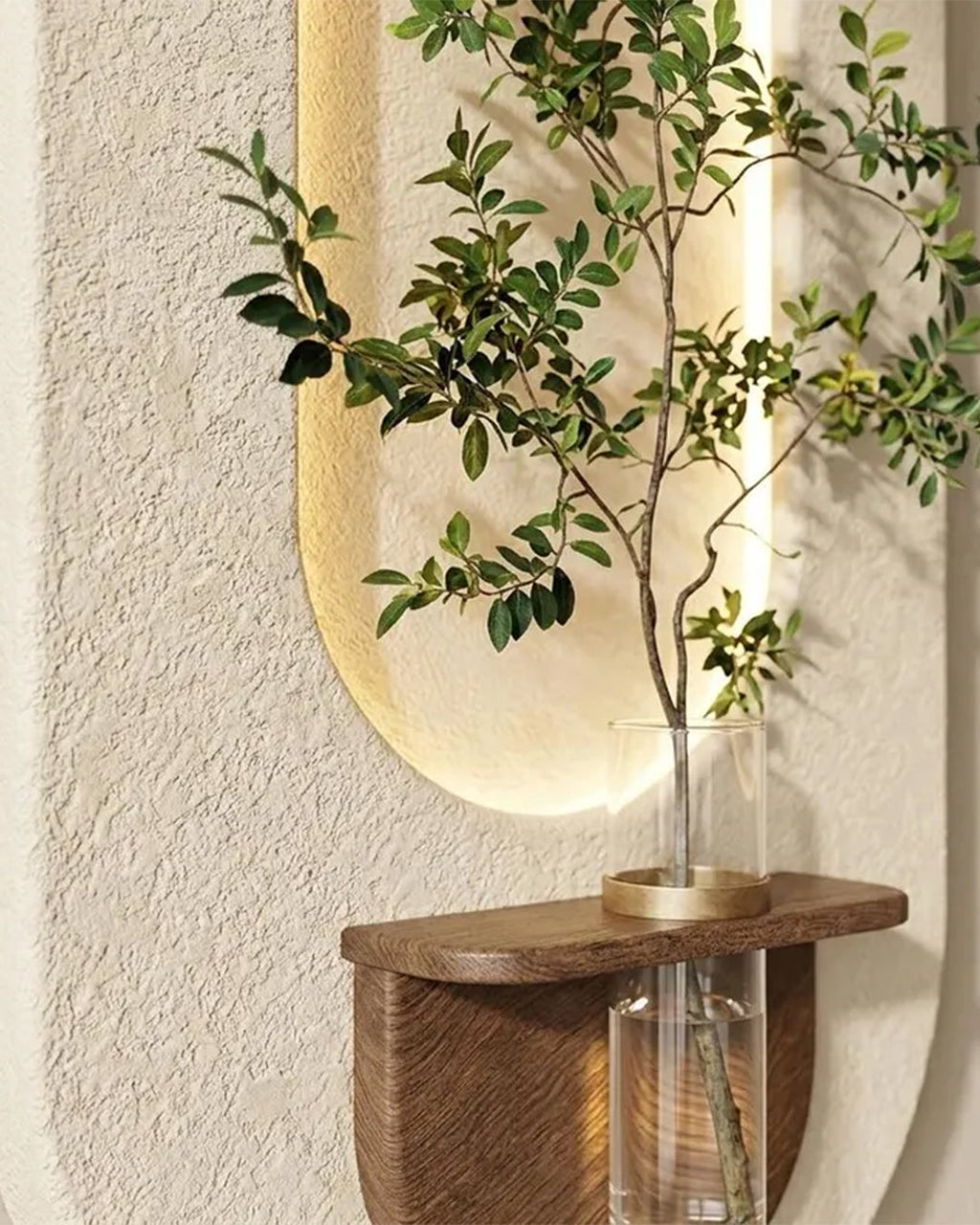 Dekor Fark 40x70 cm Pilli LED'li İskandinav Duvar Tablosu - Pütürlü Doku - Model D092