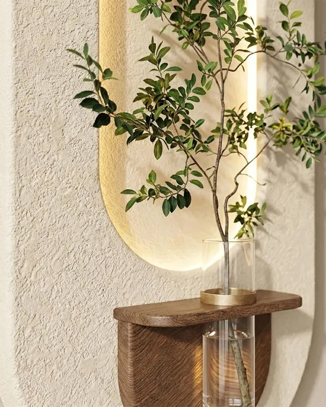 Dekor Fark 40x70 cm Pilli LED'li İskandinav Duvar Tablosu - Pütürlü Doku - Model D092