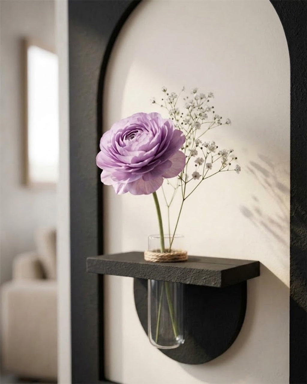 Dekor Fark 50x90 cm Oval LED'li Dekoratif Duvar Paneli - Gizli Aydınlatmalı - Model D046