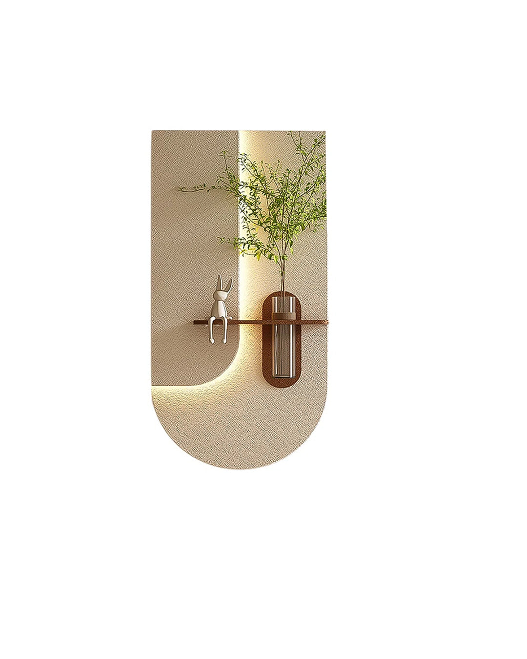 Dekor Fark 40x70 cm Pilli LED'li İskandinav Duvar Tablosu - Pütürlü Doku - Model D079