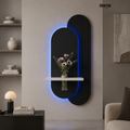 Dekor Fark 40x90 cm Oval LED'li Dekoratif Duvar Paneli - Gizli Aydınlatmalı - Model D012