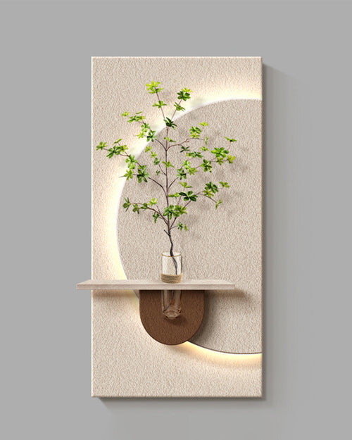 Dekor Fark 40x70 cm Pilli LED'li İskandinav Duvar Tablosu - Pütürlü Doku - Model D081