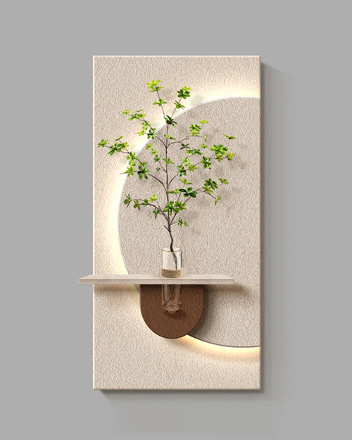 Dekor Fark 40x70 cm Pilli LED'li İskandinav Duvar Tablosu - Pütürlü Doku - Model D081