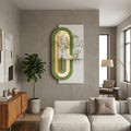 Dekor Fark 50x90 cm Oval LED'li Dekoratif Duvar Paneli - Gizli Aydınlatmalı - Model D063