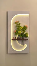 Dekor Fark 40x70 cm Pilli LED'li İskandinav Duvar Tablosu - Pütürlü Doku - Model D103