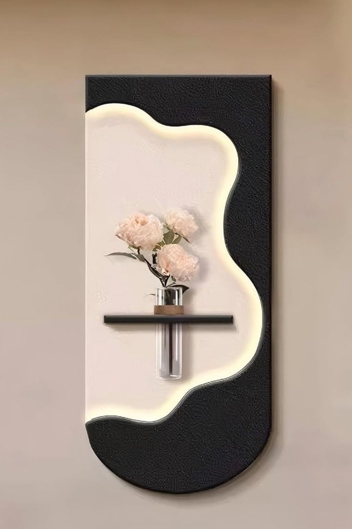Dekor Fark 40x70 cm Pilli LED'li İskandinav Duvar Tablosu - Pütürlü Doku - Model D109