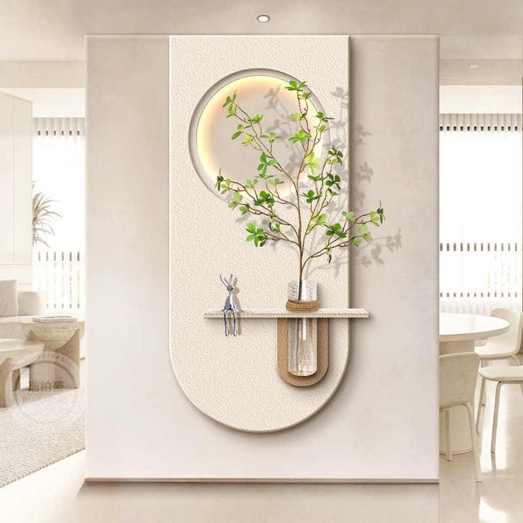 Dekor Fark 40x70 cm Pilli LED'li İskandinav Duvar Tablosu - Pütürlü Doku - Model D111