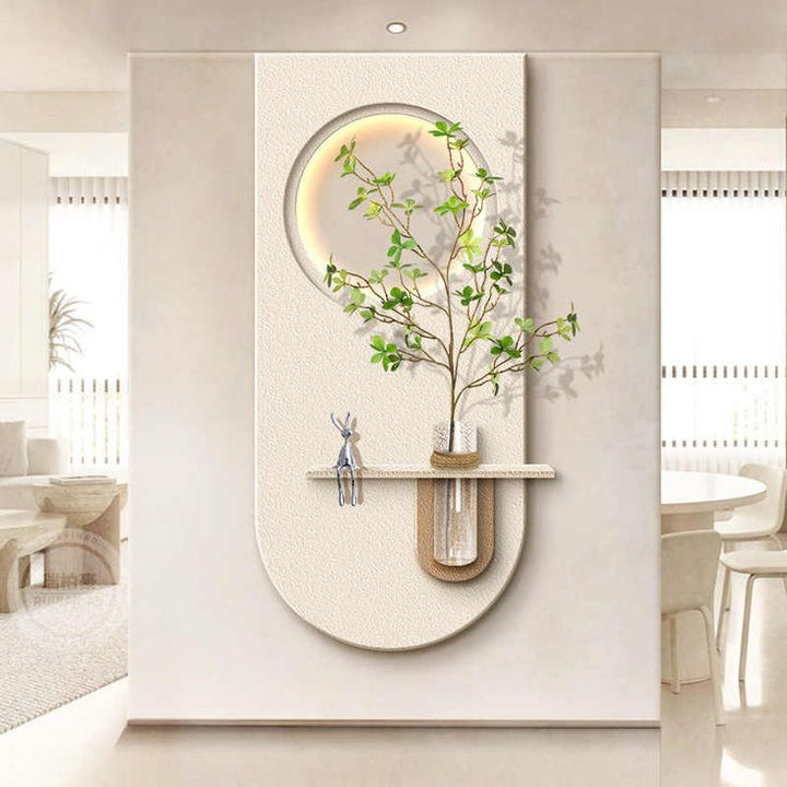 Dekor Fark 40x70 cm Pilli LED'li İskandinav Duvar Tablosu - Pütürlü Doku - Model D111