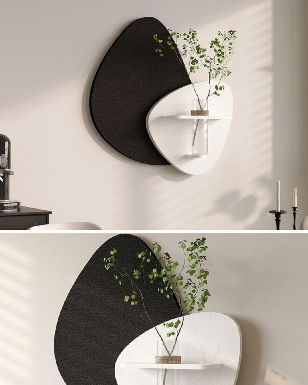 Dekor Fark 60x60 cm Pilli LED'li İskandinav Duvar Tablosu - Pütürlü Doku - Model D128
